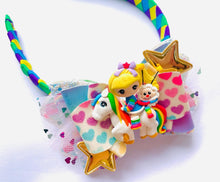 Load image into Gallery viewer, OOAK Rainbow Braided Headband