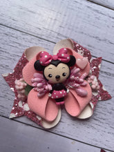 Load image into Gallery viewer, Pink Mouse Posey OOAK Bow