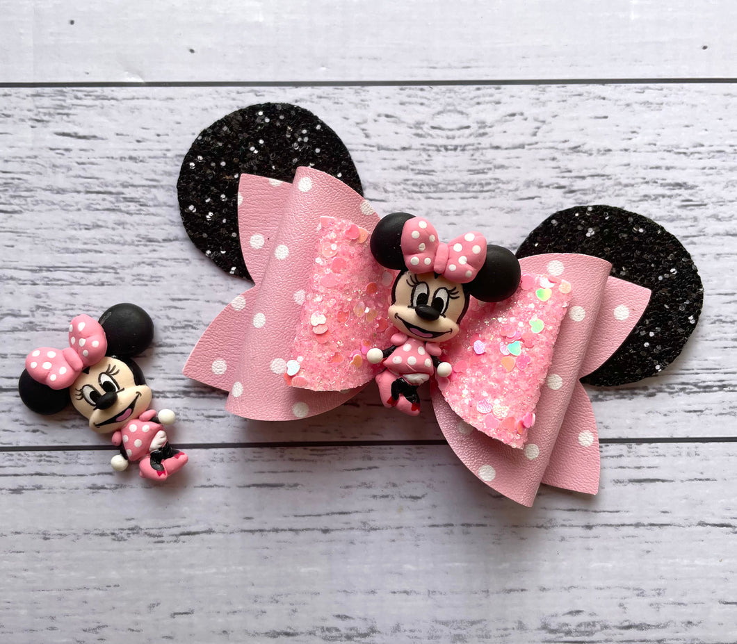 Pink Mouse Ears Bow