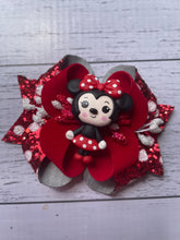 Load image into Gallery viewer, Red Mouse Posey OOAK Bow