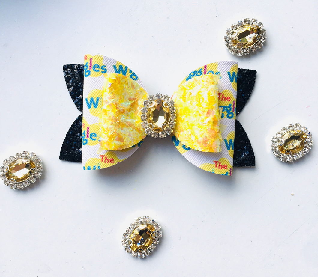 Character rhinestone bow