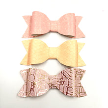 Load image into Gallery viewer, Leatherette Glitter Bow Trio
