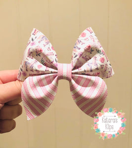 Pretty Pink Horse Sailor Bow