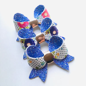Purple Floral Lily bow