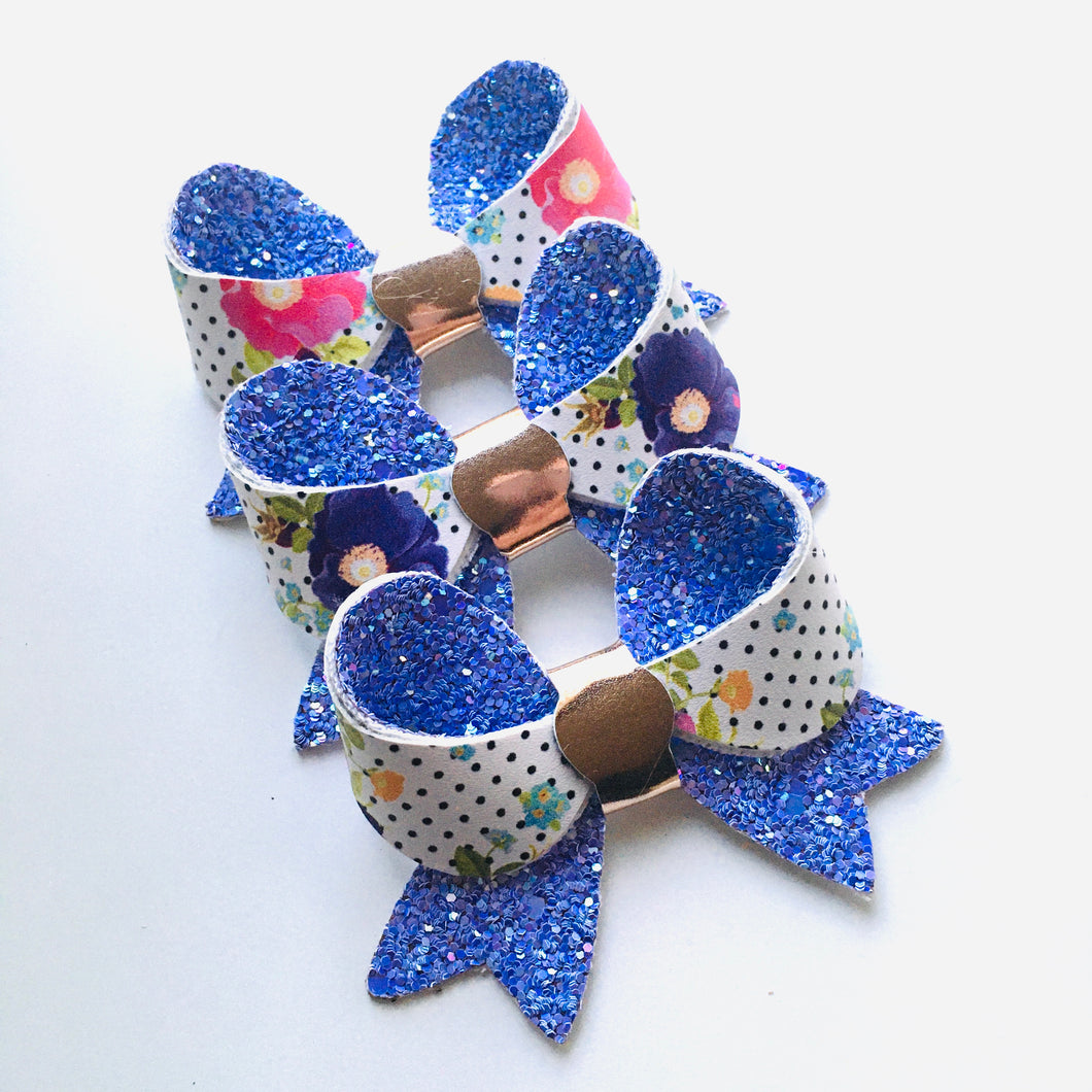 Purple Floral Lily bow