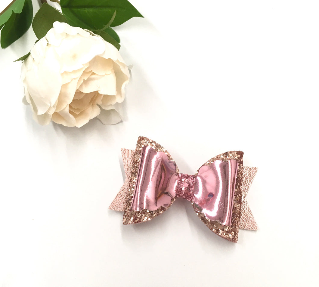 Rose Gold Pink Bow