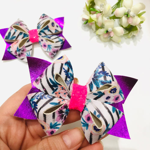 Dahlia Purple Floral bow