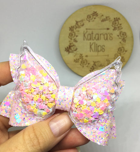 Sequin Wing Pink bow