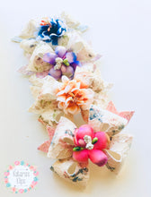 Load image into Gallery viewer, Floral Lace Fairy bow - choose colour