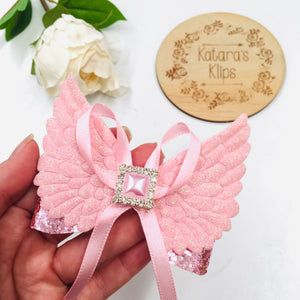 Winged Deluxe pink bow