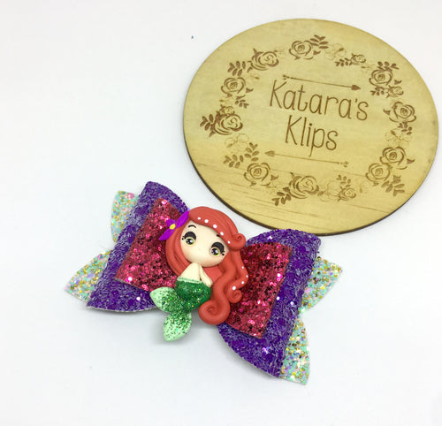 Clay Princess Ariel Mermaid Bow