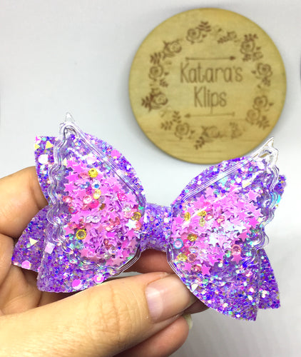 Sequin Wing Purple bow