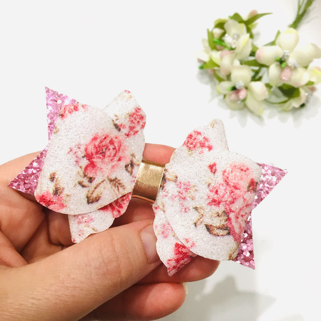 Pink Floral bow Scallop Primrose