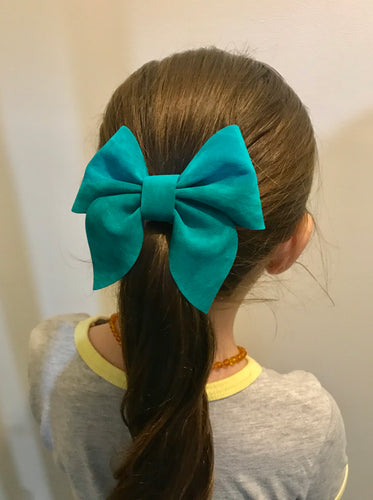 Christmas Green Velvet Sailor bow