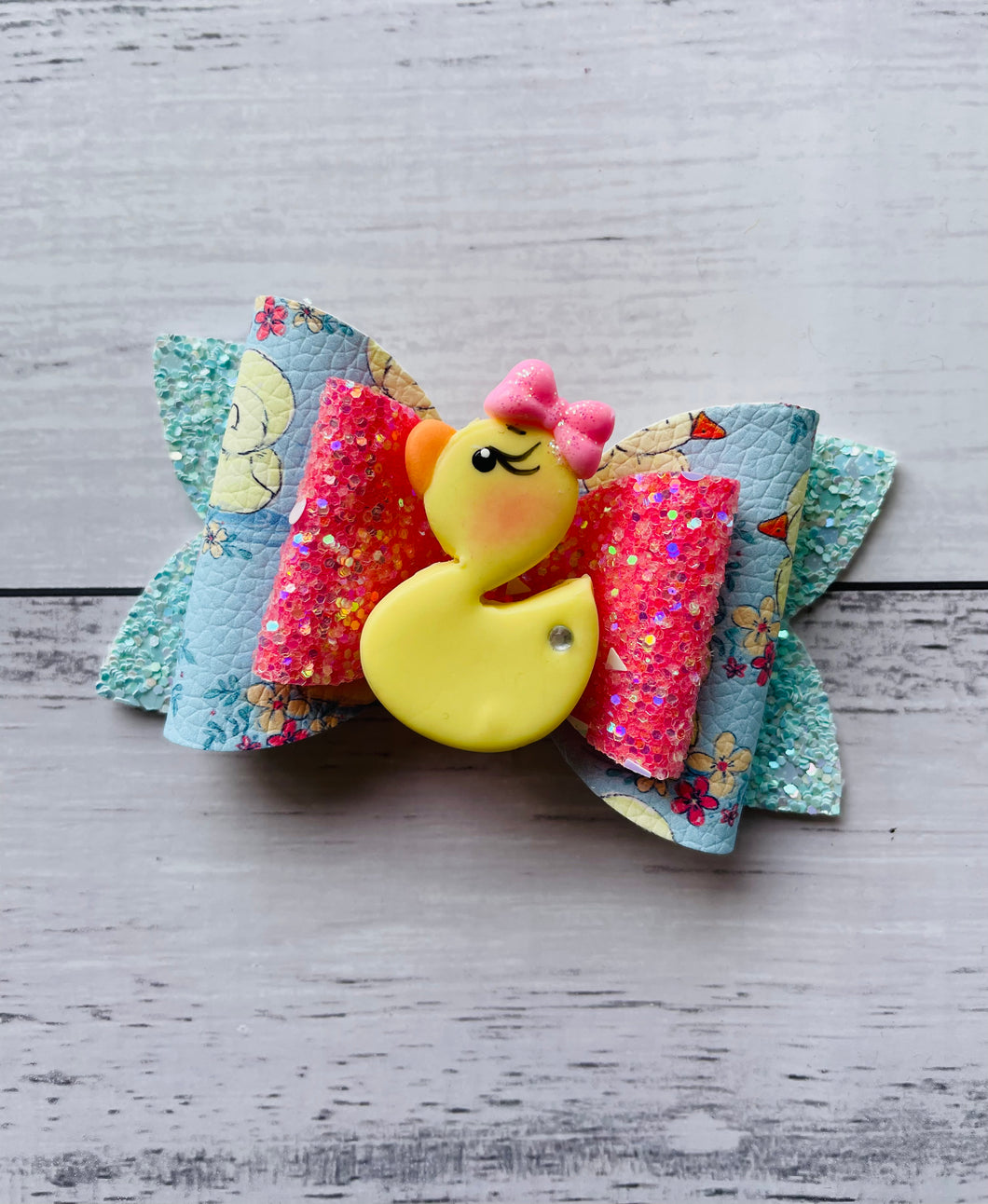 Easter Duck Clay Bow