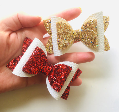 Christmas traditional Gold basic bow