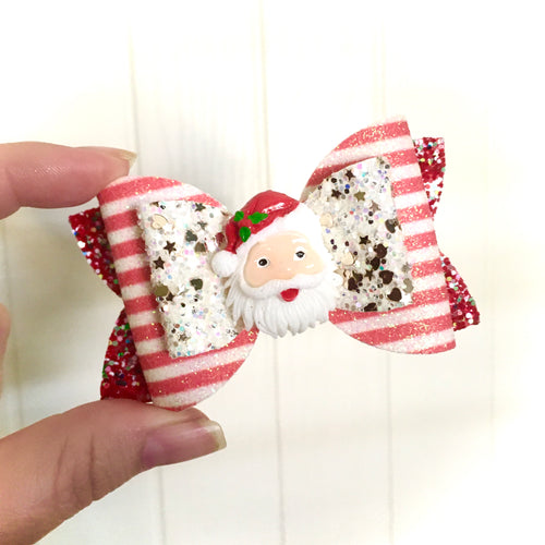 Christmas Santa Cameo bow