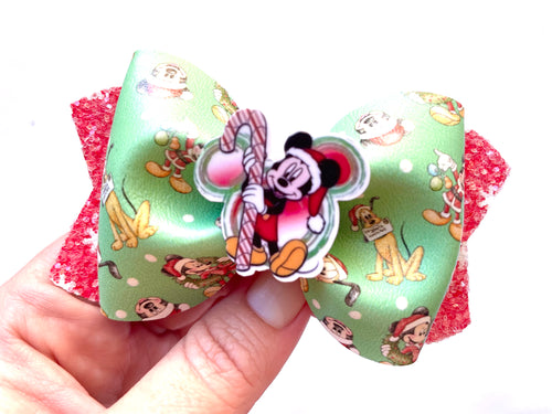 Christmas Mouse Pinch bow