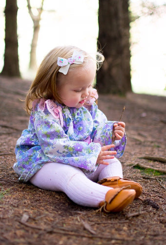 Sophia White Floral bow