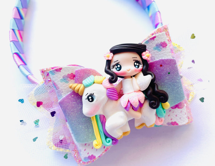 OOAK Unicorn Braided Headband