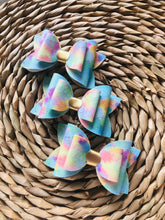 Load image into Gallery viewer, Tie dye Watercolour Everyday Bow