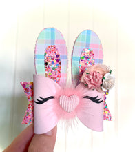 Load image into Gallery viewer, Easter Bunny Plaid Pink Bow Ears