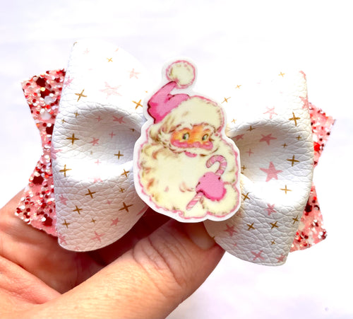 Pink Santa Pinch bow