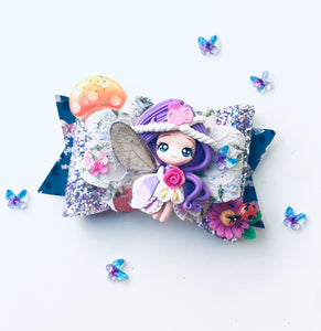 Purple hair Fairy Bow