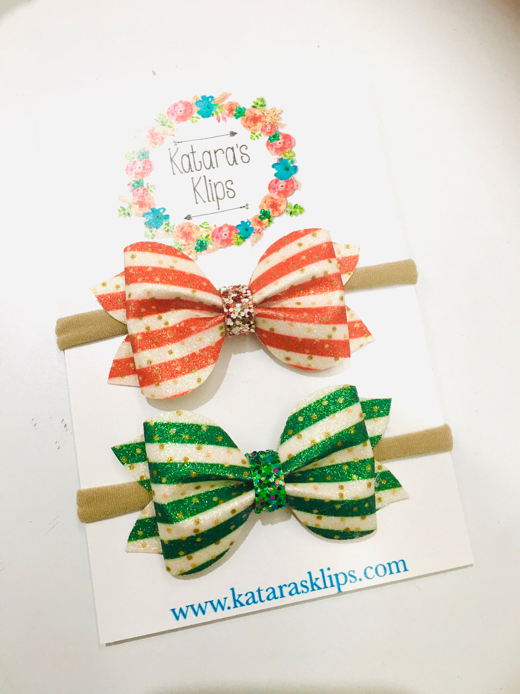 Christmas Baby Glitter Pinch Bow