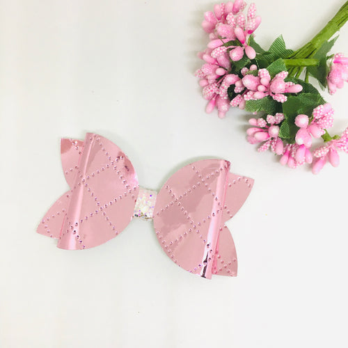 Metallic Shiny Pink bow