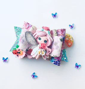 Pink hair Fairy Bow