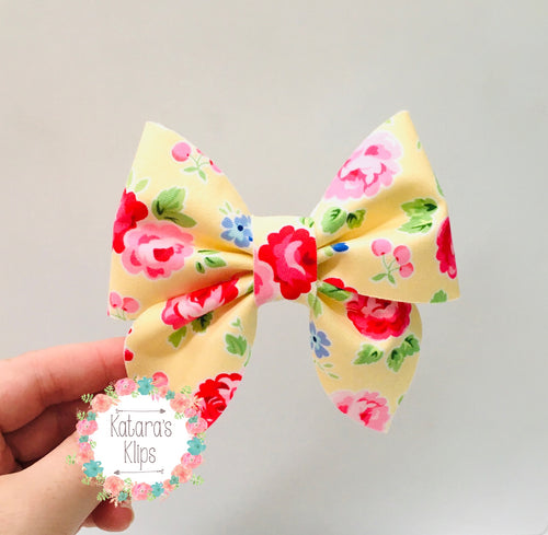 Floral Sailor Bow