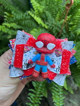 Load image into Gallery viewer, Deluxe Spider Superhero Clay bow