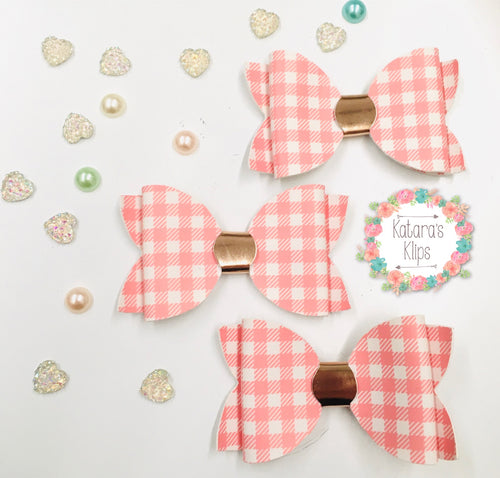 Gingham Pink Bow