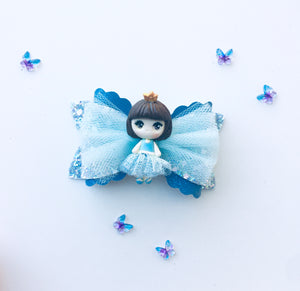 Blue tulle Ballet Bow