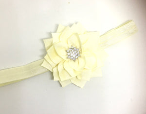Ivory Diamonte Flower bow
