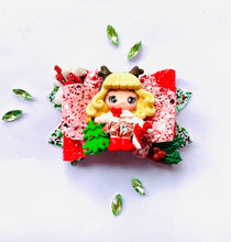 Load image into Gallery viewer, Christmas Girl Medium Clay bow