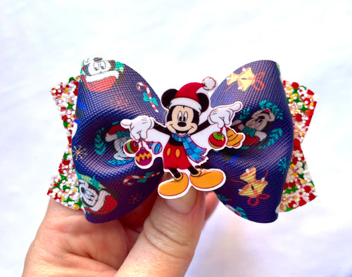 Christmas Mouse Pinch bow