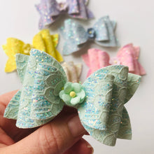 Load image into Gallery viewer, Lace Double bow Clip - choose colour