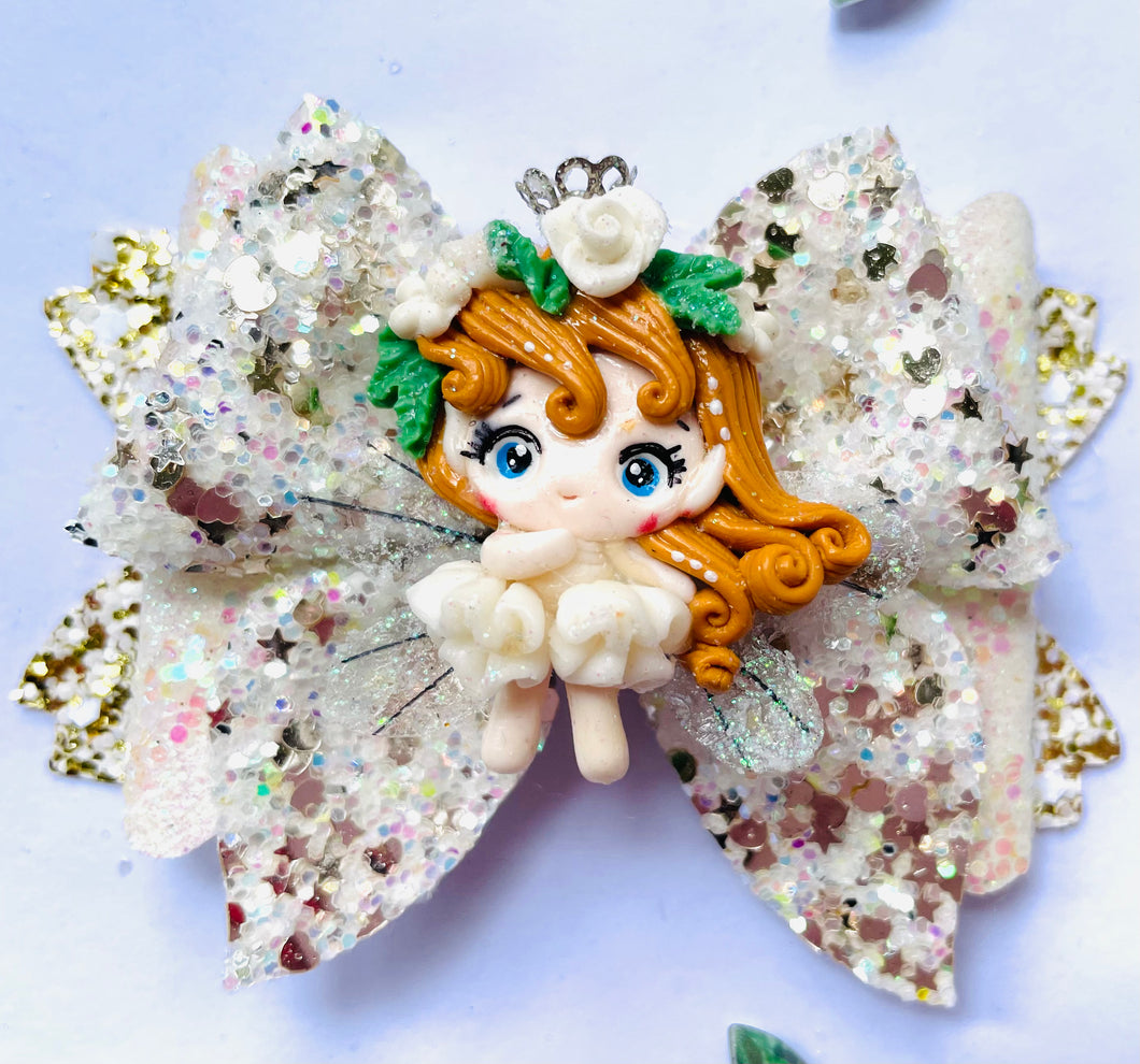 Christmas Fairy Medium Clay bow