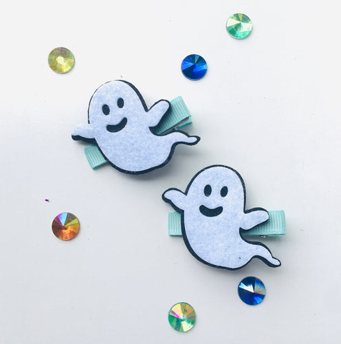 Ghosties Piggytail clip pair