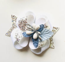 Load image into Gallery viewer, Christmas Silver Gold Red Posey Bow