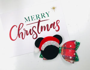 Christmas Mouse Holiday bow