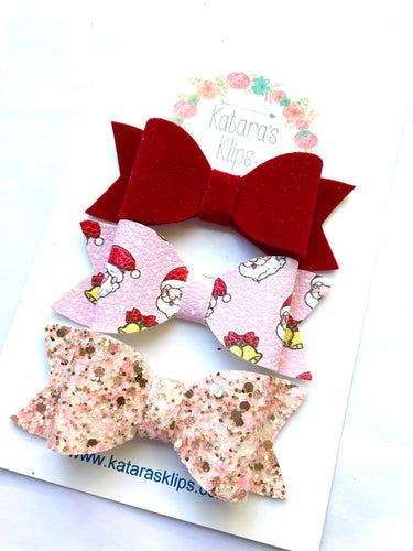 Christmas Trio Bow Set