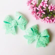 Load image into Gallery viewer, Mint Green Violet Bow