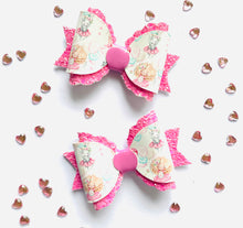Load image into Gallery viewer, Scalloped Pigtail Pair/ Or Single Bow