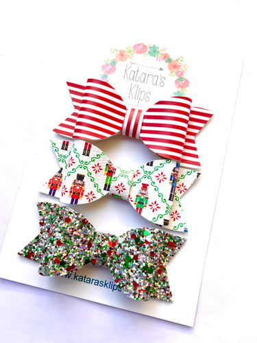 Christmas Trio Bow Set