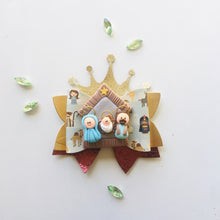 Load image into Gallery viewer, Christmas Nativity Crown Clay bow