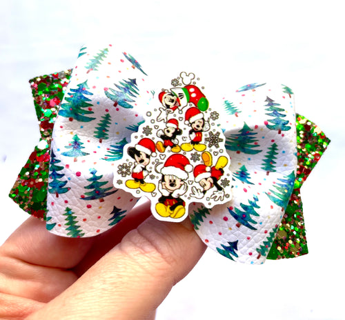 Christmas Mouse Tree Pinch bow