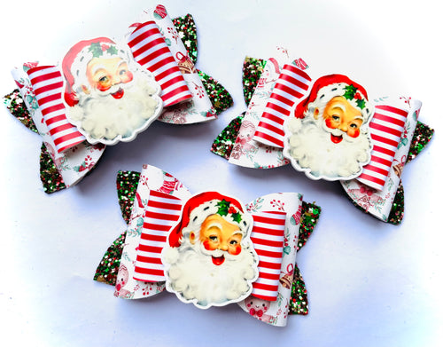 Christmas Santa Double bow